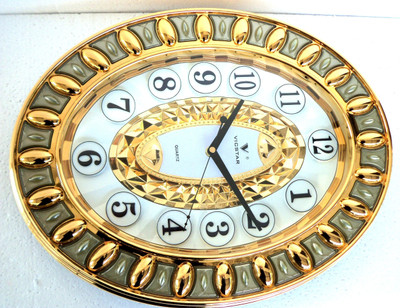 11% OFF on Pepalley Vicsttar oval wall Analog Wall Clock Gold 11% OFF on Pepalley Vicsttar oval wall Analog Wall Clock Gold