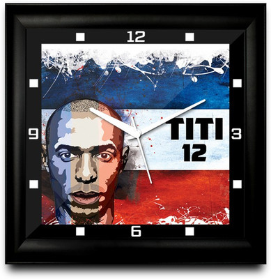 73% OFF on ShopMantra Thierry Henry France Football Square Analog Wall Clock Black