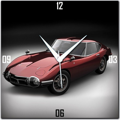 WebPlaza Red Car Analog Wall Clock Multicolor WebPlaza Red Car Analog Wall Clock Multicolor