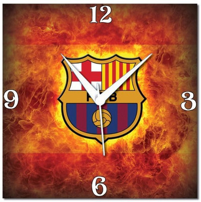 70% OFF on WebPlaza Barcelona Logo Analog Wall Clock Multicolor