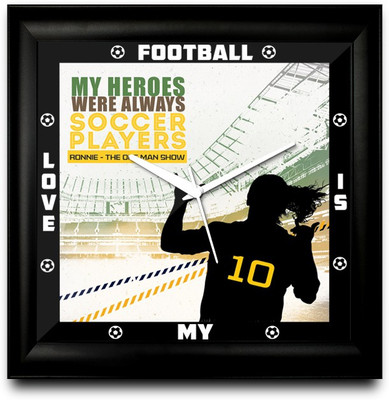 73% OFF on ShopMantra Ronnie Brazil Football Square Analog Wall Clock Black