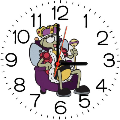 23% OFF on Ellicon B137 Funny Queen Bee Analog Wall Clock White