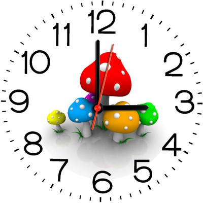 23% OFF on Ellicon B388 Colored Mushrooms Analog Wall Clock White 23% OFF on Ellicon B388 Colored Mushrooms Analog Wall Clock White
