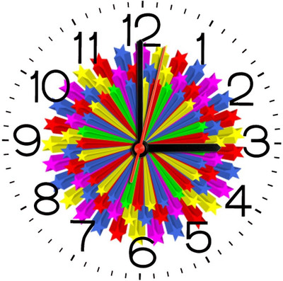 28% OFF on Ellicon 177 Star Circle Design Analog Wall Clock White 28% OFF on Ellicon 177 Star Circle Design Analog Wall Clock White