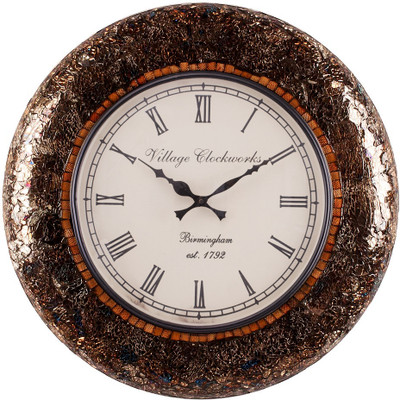 49% OFF on RDBH Glass Mosaic Analog Wall Clock Brown 49% OFF on RDBH Glass Mosaic Analog Wall Clock Brown