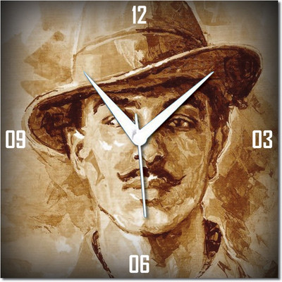 70% OFF on WebPlaza Shaheed Bhagat Singh Republic Day Analog Wall Clock Multicolor