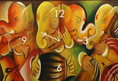 14% OFF on Everyday Gifts Ganesha Design Analog Wall Clock Black