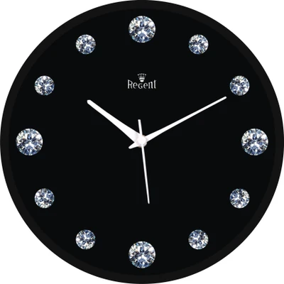57% OFF on Regent Circuit Board Double Analog 31 cm Dia Wall Clock Black, Silver