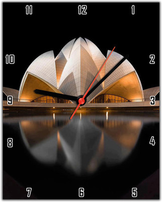 40% OFF on Lovely Collection Lotus Temple Analog Wall Clock Multicolor