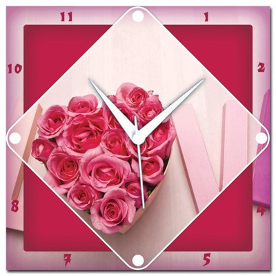 72% OFF on Amore Love Roses Analog Wall Clock Pink 72% OFF on Amore Love Roses Analog Wall Clock Pink