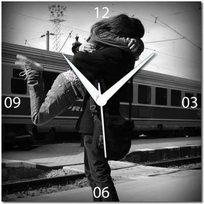 70% OFF on WebPlaza Young Couple In Love Valentine Analog Wall Clock Multicolor