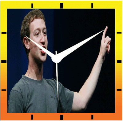 50% OFF on Moneysaver Mark Zuckerberg Analog Wall Clock Multicolor
