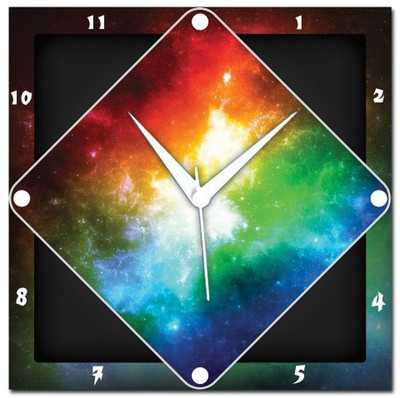 70% OFF on WebPlaza Abstract Space Analog Wall Clock Multicolor