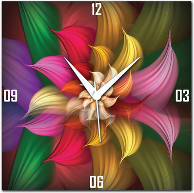 70% OFF on WebPlaza Abstract Flowers Analog Wall Clock Multicolor 70% OFF on WebPlaza Abstract Flowers Analog Wall Clock Multicolor
