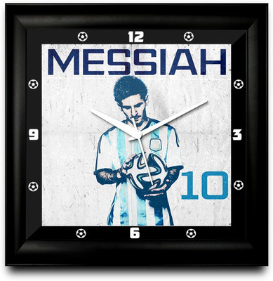 73% OFF on ShopMantra Messiah Leo Argentina Football Square Analog Wall Clock Black