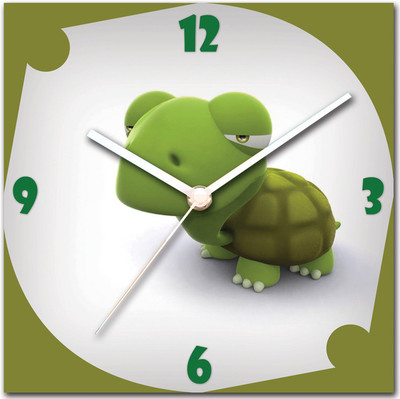 41% OFF on StyBuzz Lazy Turtle Analog Wall Clock Multicolor