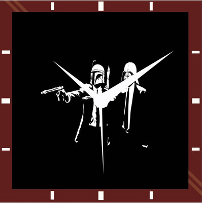 50% OFF on Moneysaver Star Wars Pulp Analog Wall Clock Multicolour