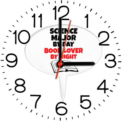 28% OFF on Ellicon 295 Book Lover By Night Analog Wall Clock White