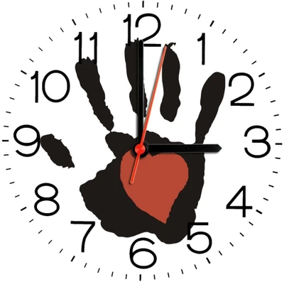 28% OFF on Ellicon 74 Heart Hand Analog Wall Clock White 28% OFF on Ellicon 74 Heart Hand Analog Wall Clock White