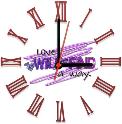 28% OFF on Ellicon 117 Love Will Find A Way Analog Wall Clock White