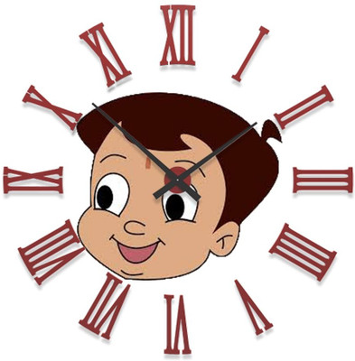 23% OFF on Ellicon B37 Bheem Cartoon Face Analog Wall Clock White