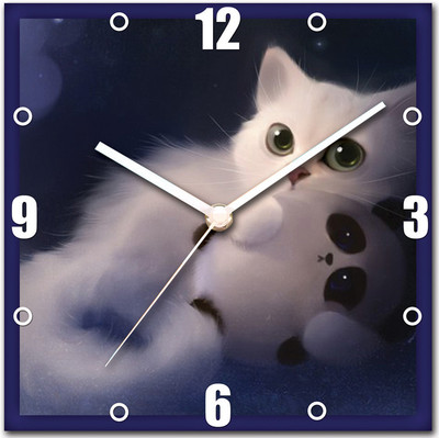16% OFF on StyBuzz Cute Cat Analog Wall Clock Multicolor 16% OFF on StyBuzz Cute Cat Analog Wall Clock Multicolor