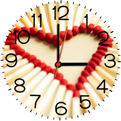 23% OFF on Ellicon B376 Love Heart Analog Wall Clock White 23% OFF on Ellicon B376 Love Heart Analog Wall Clock White