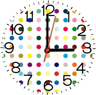 28% OFF on Ellicon 343 Multicolorful Dot Analog Wall Clock White 28% OFF on Ellicon 343 Multicolorful Dot Analog Wall Clock White