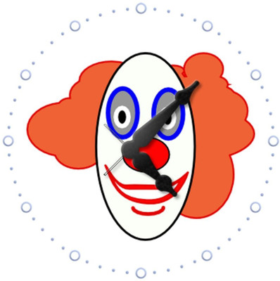 28% OFF on Ellicon 1 Funny Face Analog Wall Clock White