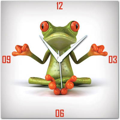70% OFF on WebPlaza Zen Frog Analog Wall Clock Multicolor