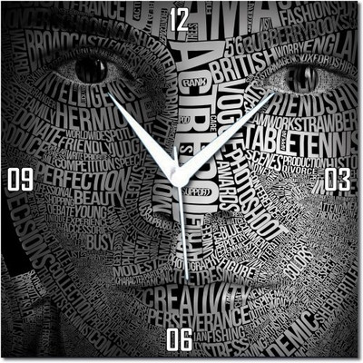 70% OFF on WebPlaza Typography Analog Wall Clock Multicolor