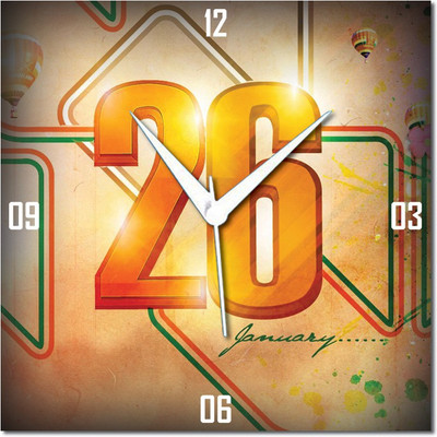 70% OFF on WebPlaza 26 January Happy Republic Day Analog Wall Clock Multicolor
