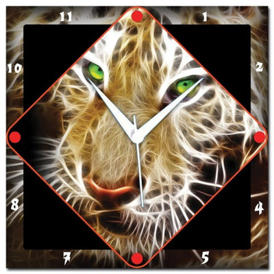 72% OFF on Amore Abstract Leopard 107365 Analog Wall Clock Multicolor