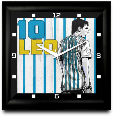 73% OFF on ShopMantra Lionel Messi Art Footballer Square Analog Wall Clock Black