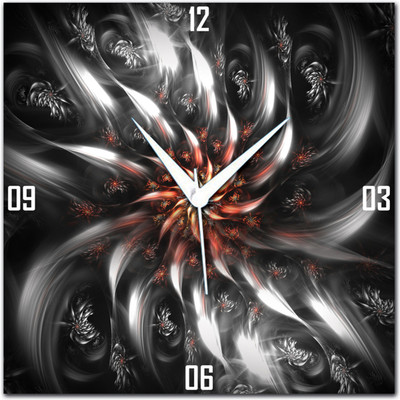 72% OFF on Amore Abstract 10 113599 Analog Wall Clock Black