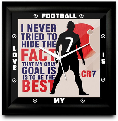 73% OFF on ShopMantra Cr7 Ronaldo Portugal Football Square Analog Wall Clock Black