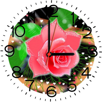 23% OFF on Ellicon B362 Love Pink Rose Analog Wall Clock White 23% OFF on Ellicon B362 Love Pink Rose Analog Wall Clock White
