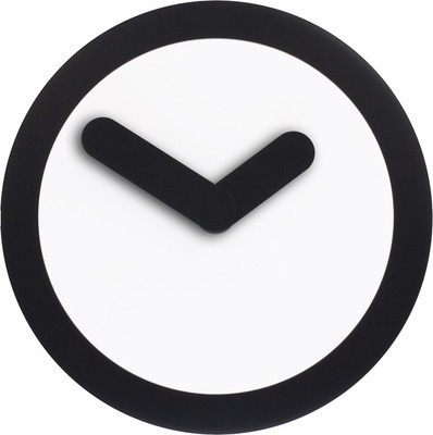 Nextime Focus Black Analog 24.892000000000003 cm Dia Wall Clock Black Nextime Focus Black Analog 24.892000000000003 cm Dia Wall Clock Black