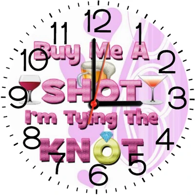 23% OFF on Ellicon B192 Buy Me A Shot Analog Wall Clock White