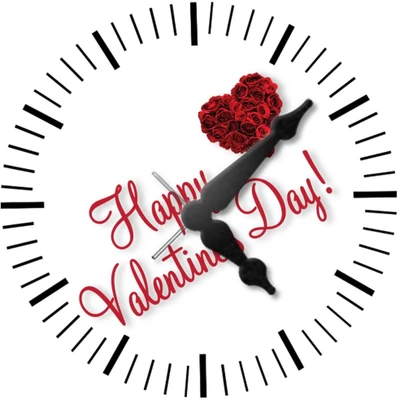 28% OFF on Ellicon 30 Happy Valentineday Analog Wall Clock White
