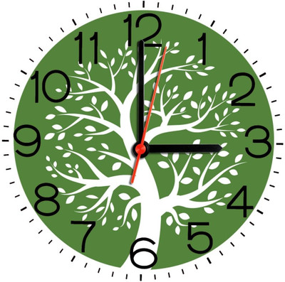 28% OFF on Ellicon 210 Round Tree Analog Wall Clock White 28% OFF on Ellicon 210 Round Tree Analog Wall Clock White