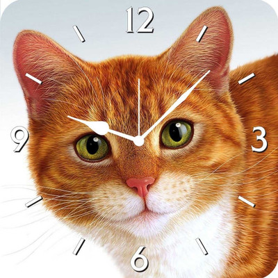 50% OFF on FurnishFantasy Cat Analog Wall Clock Multicolor 50% OFF on FurnishFantasy Cat Analog Wall Clock Multicolor