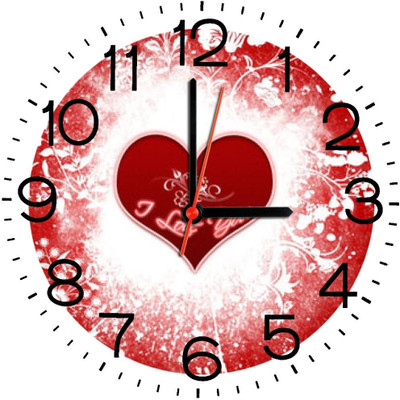23% OFF on Ellicon B378 I Love You Red And White Heart Analog Wall Clock White 23% OFF on Ellicon B378 I Love You Red And White Heart Analog Wall Clock White