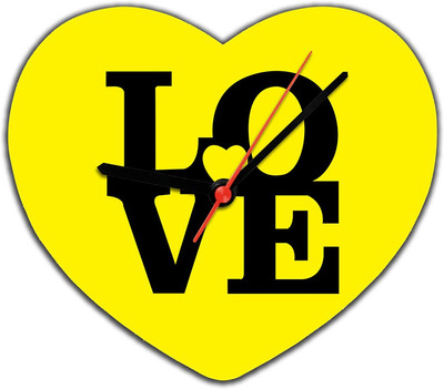 40% OFF on Lovely Collection Love Heart Analog Wall Clock Yellow 40% OFF on Lovely Collection Love Heart Analog Wall Clock Yellow