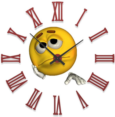 23% OFF on Ellicon B75 Smile Face Analog Wall Clock White