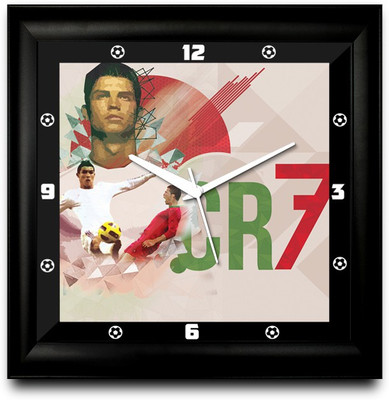73% OFF on ShopMantra Cr7 Ronaldo Footballer Square Analog Wall Clock Black