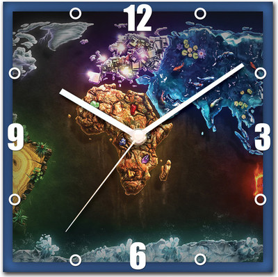 41% OFF on StyBuzz World Map Analog Wall Clock Multi Color