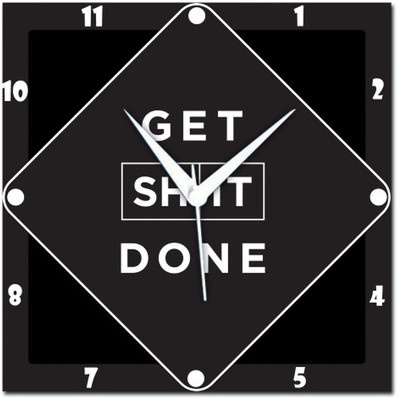 72% OFF on Amore Get Shit Done Analog Wall Clock Black 72% OFF on Amore Get Shit Done Analog Wall Clock Black