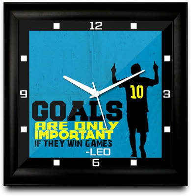 73% OFF on ShopMantra Lionel Messi Quote Square Analog Wall Clock Black