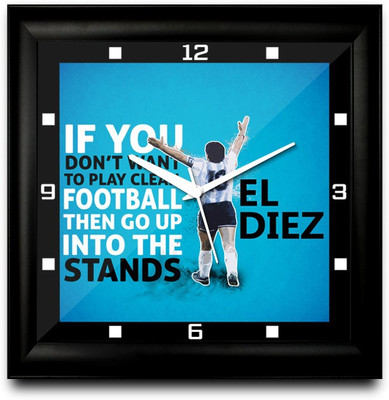 73% OFF on ShopMantra Diego Maradona Argentina Football Square Analog Wall Clock Black